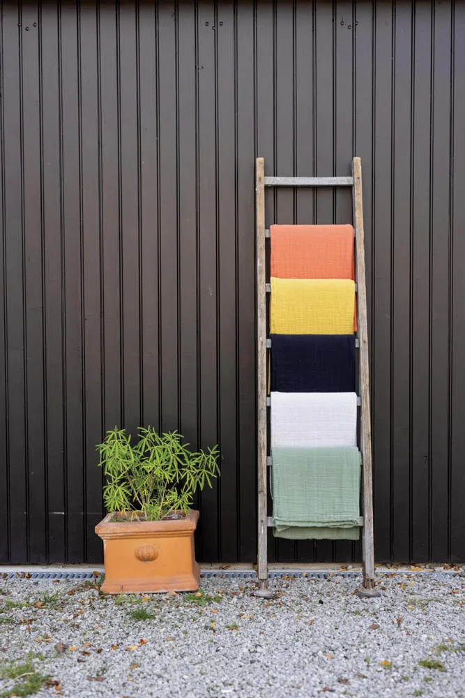 Linge de lit - Jeté recyclé Lisa Perle 180 x 260 - MAISON VIVARAISE - SDE VIVARAISE WINKLER