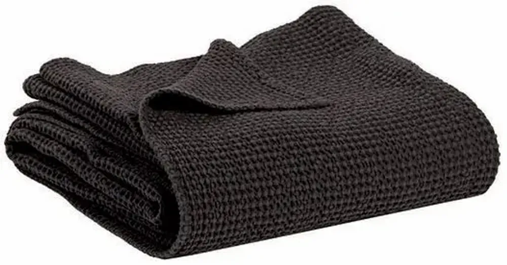 Linge de lit - Jeté recyclé Maia Carbone 240 x 260 - MAISON VIVARAISE - SDE VIVARAISE WINKLER