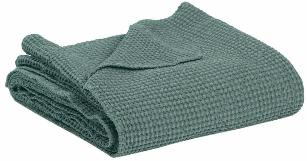 Bed linens - Recycled Bed Throw Maia Vert de gris 240 X 260 - MAISON VIVARAISE - SDE VIVARAISE WINKLER