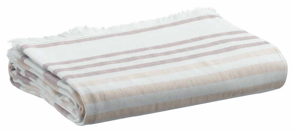 Hammams - Recycled Hammam Towel Samoa Naturel 100 X 200 - MAISON VIVARAISE - SDE VIVARAISE WINKLER