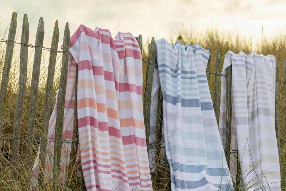 Hammams - Recycled Hammam Towel Samoa Naturel 100 X 200 - MAISON VIVARAISE - SDE VIVARAISE WINKLER