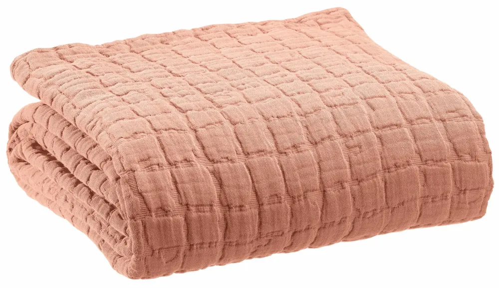 Bed linens - Swami Bed Throw Argile 240 X 260 - MAISON VIVARAISE - SDE VIVARAISE WINKLER