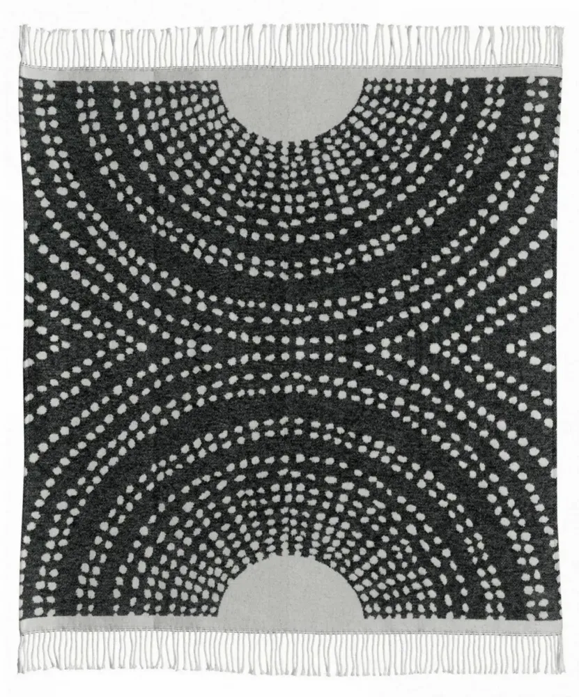 Throw blankets - Taina recycled blanket Carbone 127 X 160 - MAISON VIVARAISE - SDE VIVARAISE WINKLER