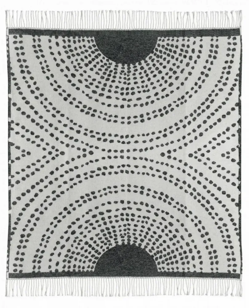 Throw blankets - Taina recycled blanket Carbone 127 X 160 - MAISON VIVARAISE - SDE VIVARAISE WINKLER