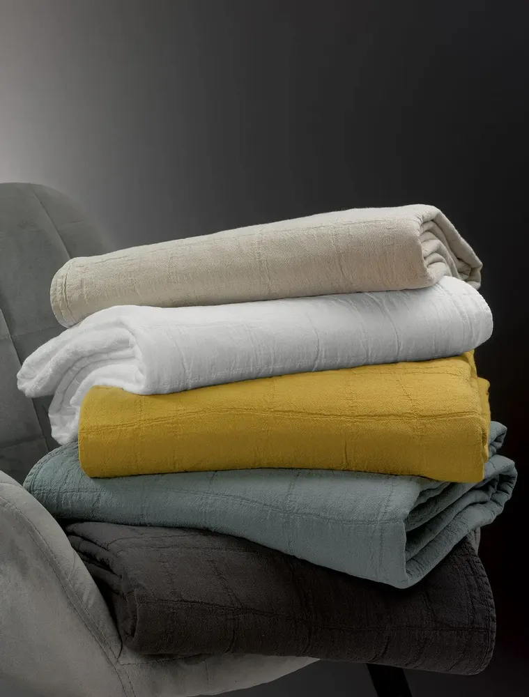 Linge de lit - Jeté recyclé Titou Lin 240 x 260 - MAISON VIVARAISE - SDE VIVARAISE WINKLER