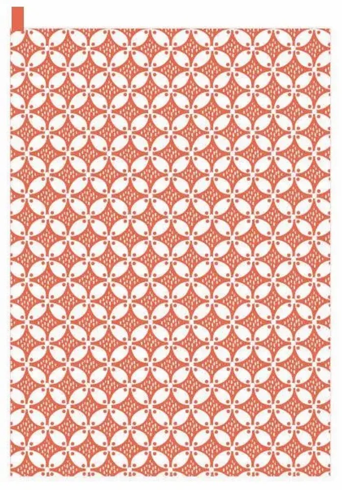 Dish towels - Recycled Tea Towel Fatou Corail 50 X 70 - MAISON VIVARAISE - SDE VIVARAISE WINKLER