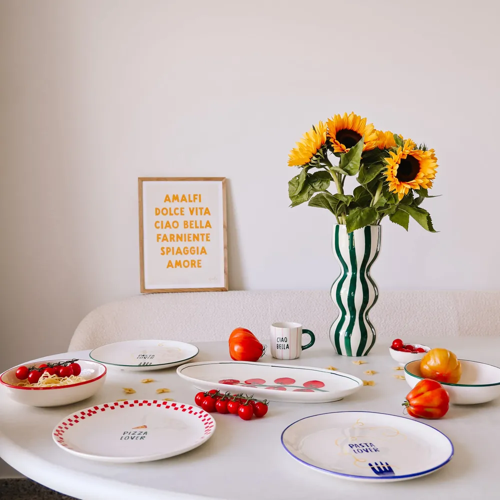 Everyday plates - Pizza lover large plate diam. 35 cm - 2 ass. - ATELIER PISTACHE