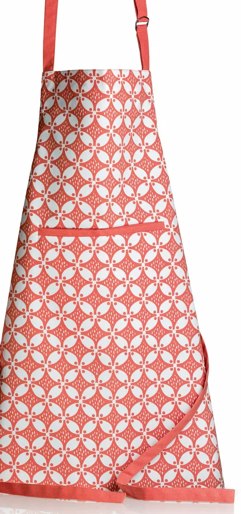 Tabliers de cuisine - Tablier de cuisine enduit Fatou recyclé Corail 72 x 85 - MAISON VIVARAISE - SDE VIVARAISE WINKLER