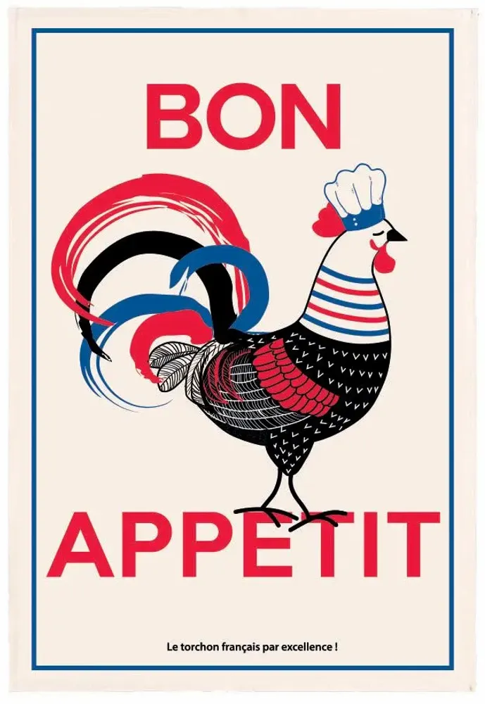 Torchons - Torchon Bon appétit Ecru 48 x 72 - MAISON VIVARAISE - SDE VIVARAISE WINKLER