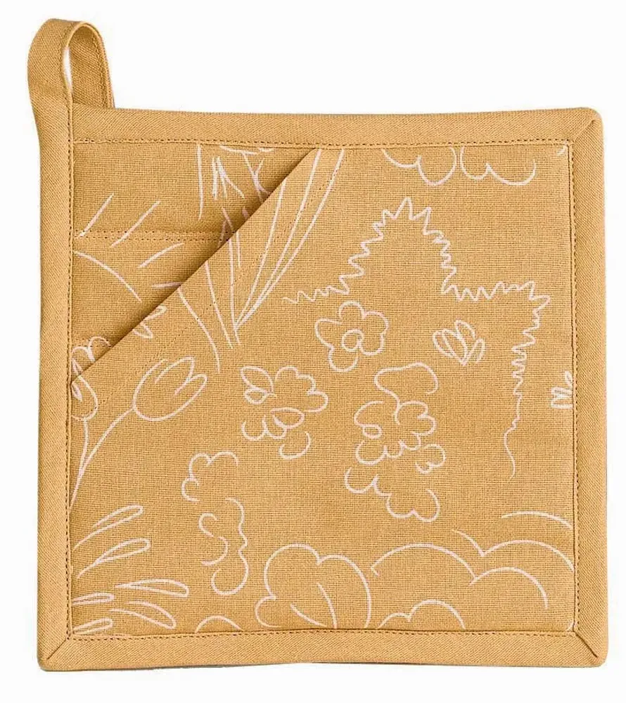 Potholders - 2-in-1 Organic Pot Holder Freedom Bambou 20 X 20 - MAISON VIVARAISE - SDE VIVARAISE WINKLER