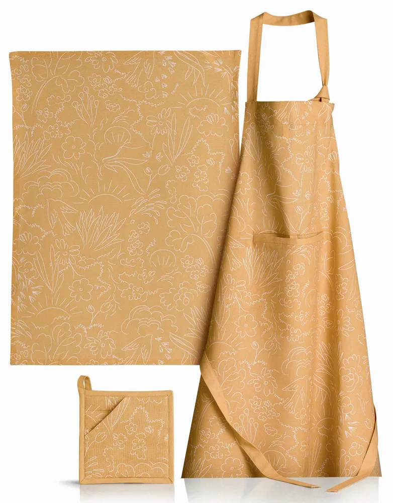 Potholders - 2-in-1 Organic Pot Holder Freedom Bambou 20 X 20 - MAISON VIVARAISE - SDE VIVARAISE WINKLER