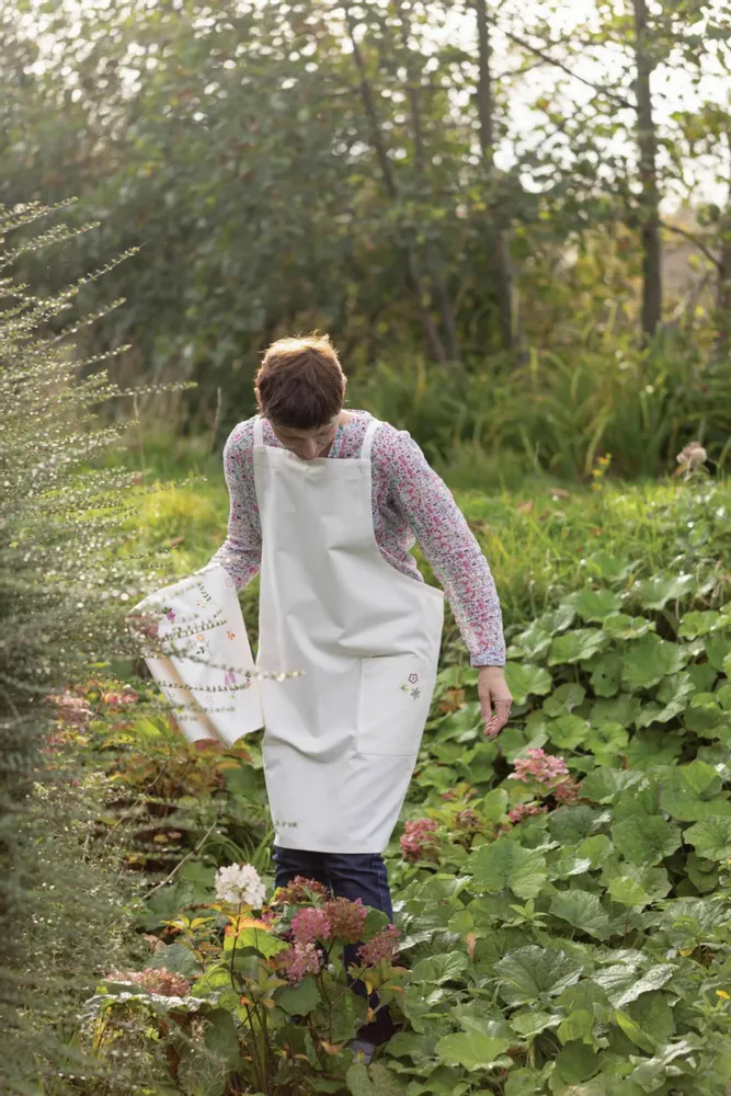 Potholders - Gardenia recycled 2-in-1 potholder Écru 20 X 20 - MAISON VIVARAISE - SDE VIVARAISE WINKLER
