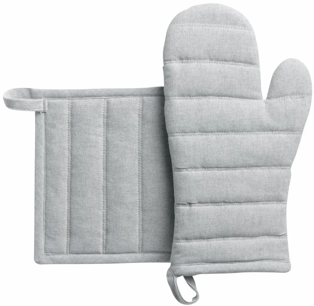 Maniques - Lot Gant de cuisine et Manique recyclé Jona Perle 15 x 30 - MAISON VIVARAISE - SDE VIVARAISE WINKLER