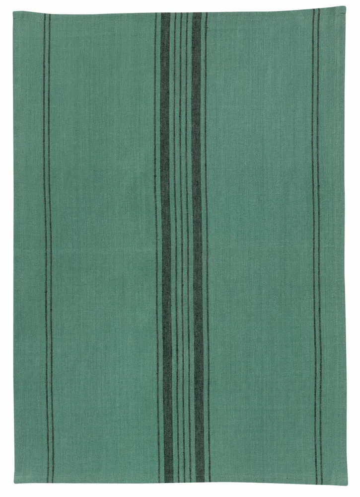 Torchons - Torchon Metis Kilia rayures Vert de gris 50 x 70 - MAISON VIVARAISE - SDE VIVARAISE WINKLER