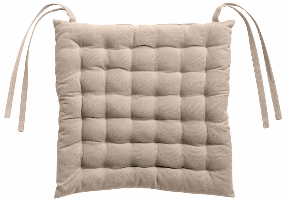 Chairs - Recycled Chair Cushion 36 Points Zea Naturel 38 X 38 X 3 - MAISON VIVARAISE - SDE VIVARAISE WINKLER