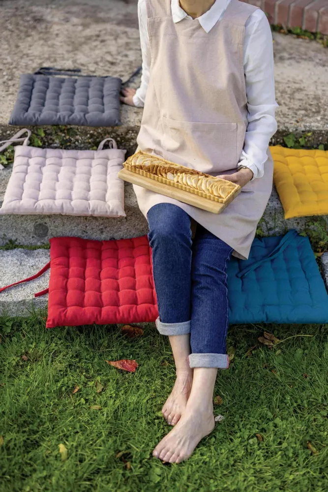 Chairs - Recycled Chair Cushion 36 Points Zea Naturel 38 X 38 X 3 - MAISON VIVARAISE - SDE VIVARAISE WINKLER