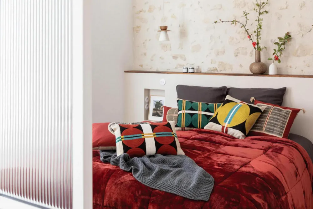 Throw blankets - Betender Throw Blanket Geranium 130 X 180 - MAISON VIVARAISE - SDE VIVARAISE WINKLER