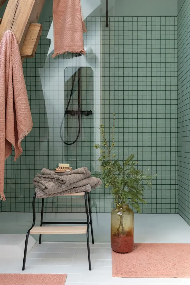 Bath towels - Zoé Bath Towel Argile 70 X 140 - MAISON VIVARAISE - SDE VIVARAISE WINKLER