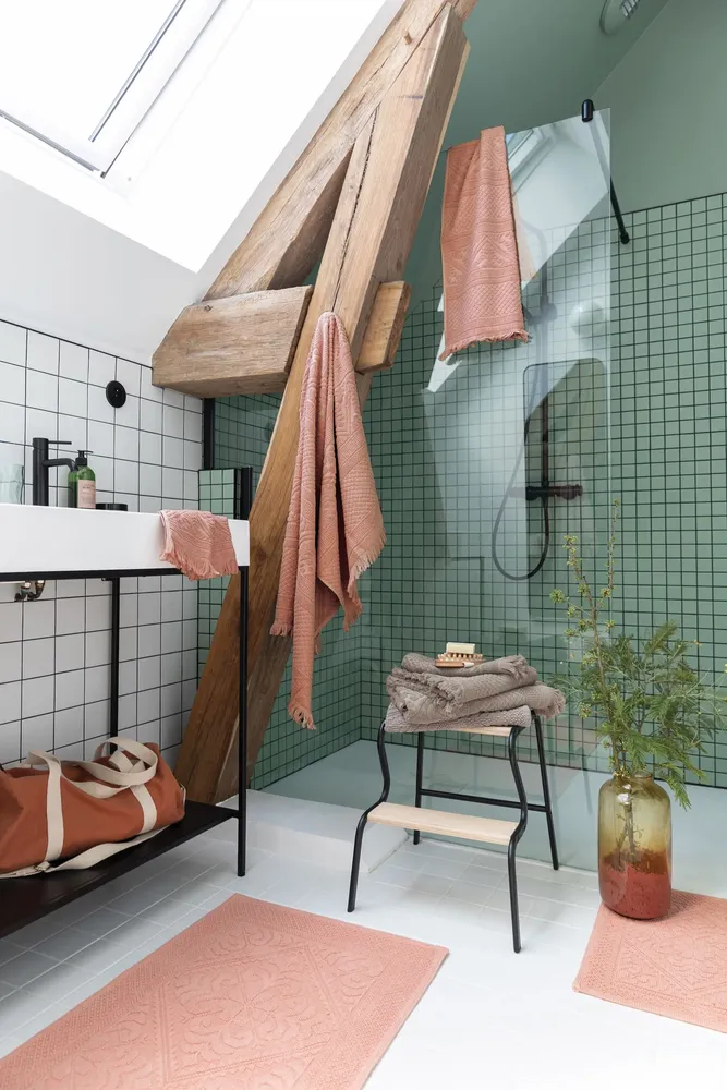 Bath towels - Zoé Bath Towel Argile 100 X 180 - MAISON VIVARAISE - SDE VIVARAISE WINKLER