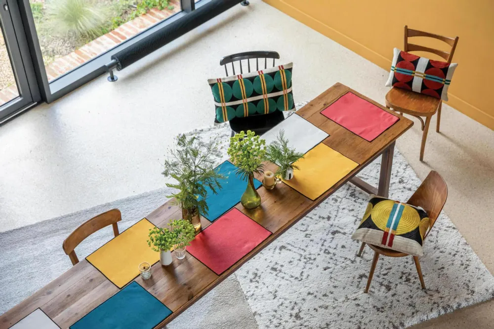 Table cloths - Set of 2 Recycled Placemats Laora Tango 33 X 45 - MAISON VIVARAISE - SDE VIVARAISE WINKLER