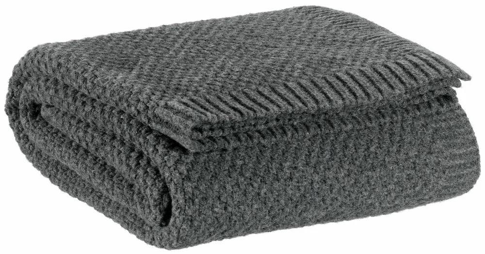Throw blankets - Recycled Knit Throw Danilo Carbone 130 X 160 - MAISON VIVARAISE - SDE VIVARAISE WINKLER
