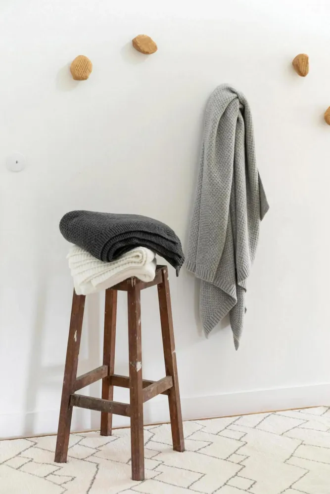 Throw blankets - Recycled Knit Throw Danilo Carbone 130 X 160 - MAISON VIVARAISE - SDE VIVARAISE WINKLER