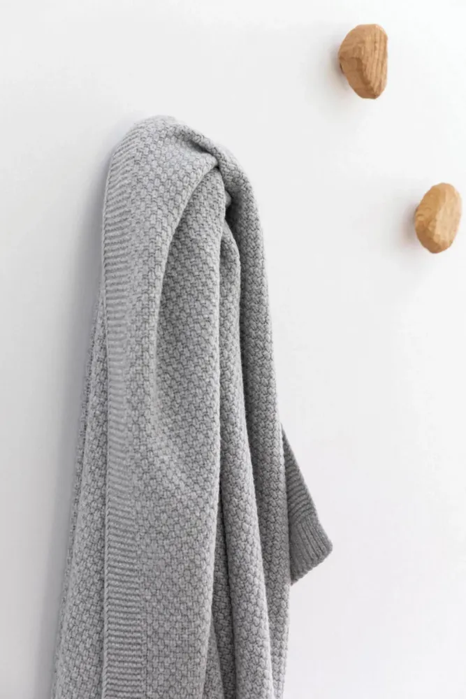 Plaids - Plaid tricot recyclé Danilo Perle 130 x 160 - MAISON VIVARAISE - SDE VIVARAISE WINKLER