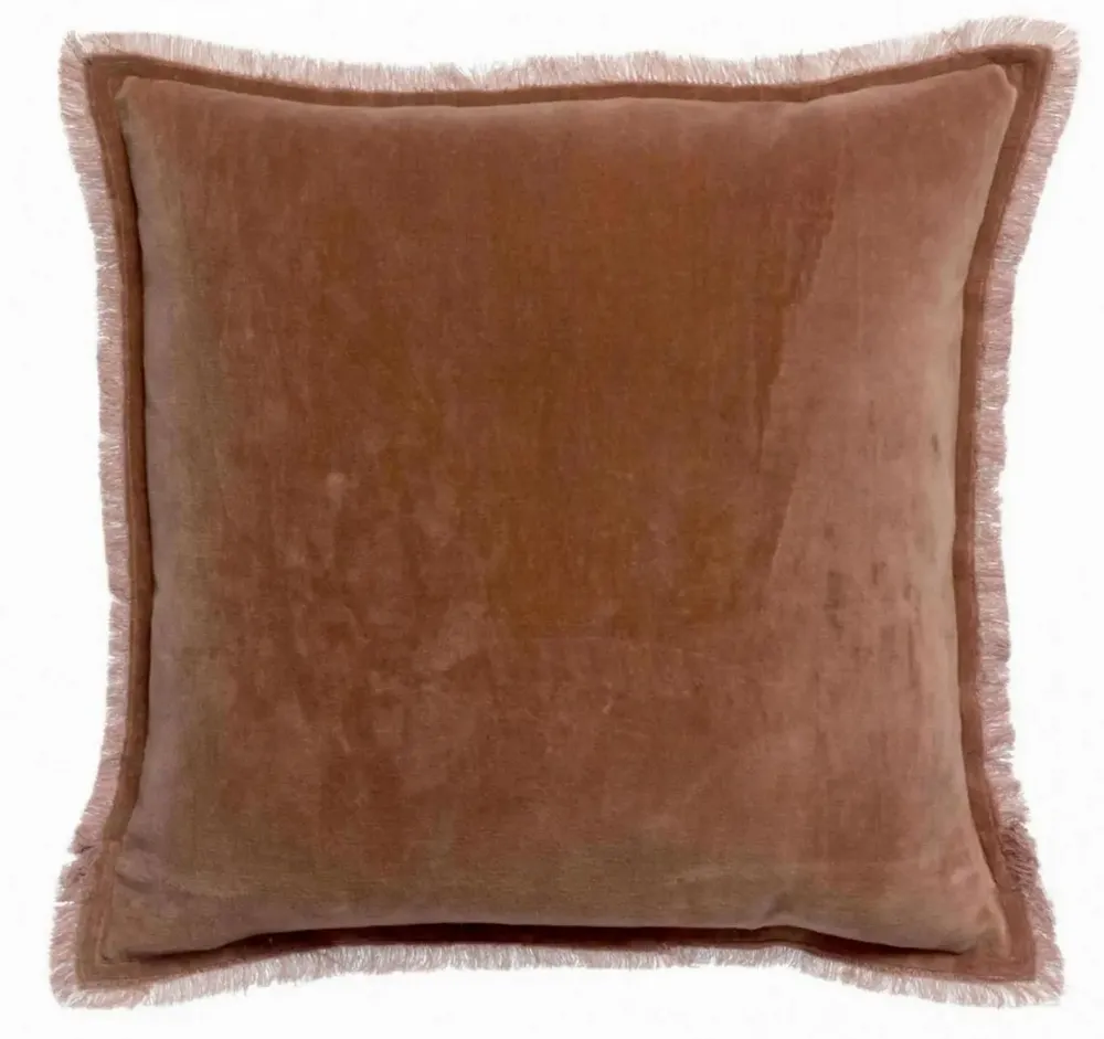 Cushions - Plain Cushion Fara Bois de rose 45 X 45 - MAISON VIVARAISE - SDE VIVARAISE WINKLER