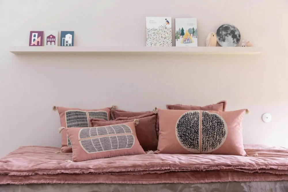 Cushions - Plain Cushion Fara Bois de rose 45 X 45 - MAISON VIVARAISE - SDE VIVARAISE WINKLER