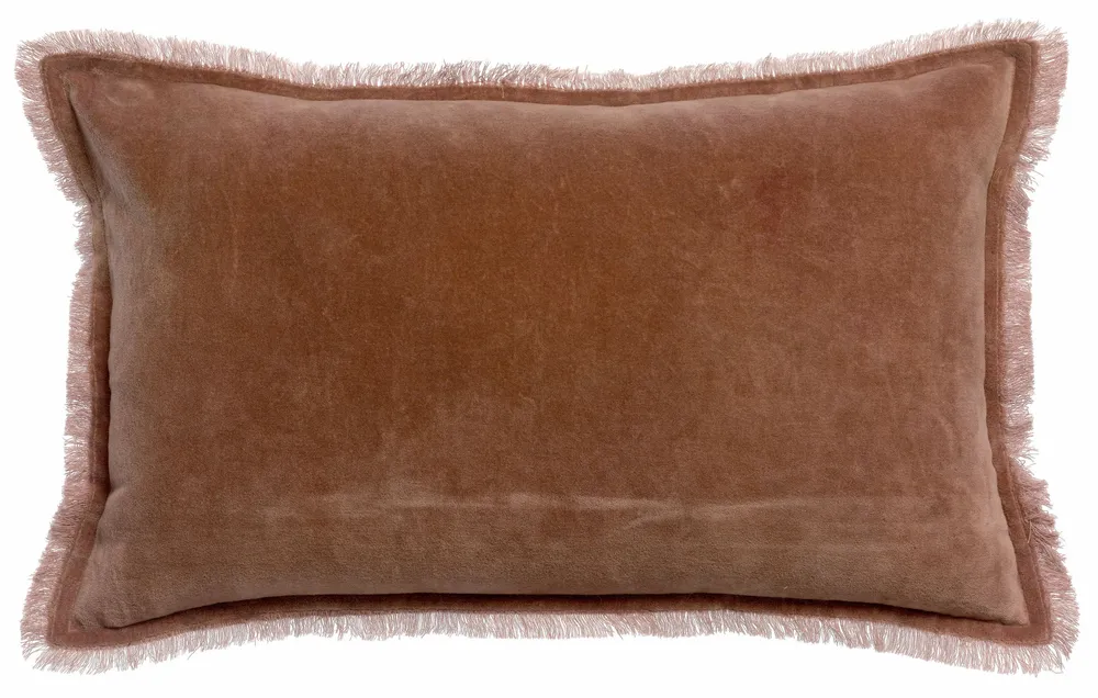 Coussins - Coussin uni Fara Bois de rose 30 x 50 - MAISON VIVARAISE - SDE VIVARAISE WINKLER