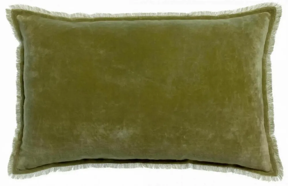 Coussins - Coussin uni Fara Olive 40 x 65 - MAISON VIVARAISE - SDE VIVARAISE WINKLER
