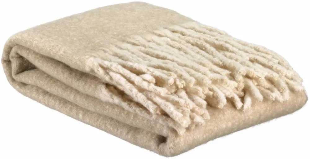 Plaids - Plaid uni recyclé Isabel Naturel 130 x 160 - MAISON VIVARAISE - SDE VIVARAISE WINKLER