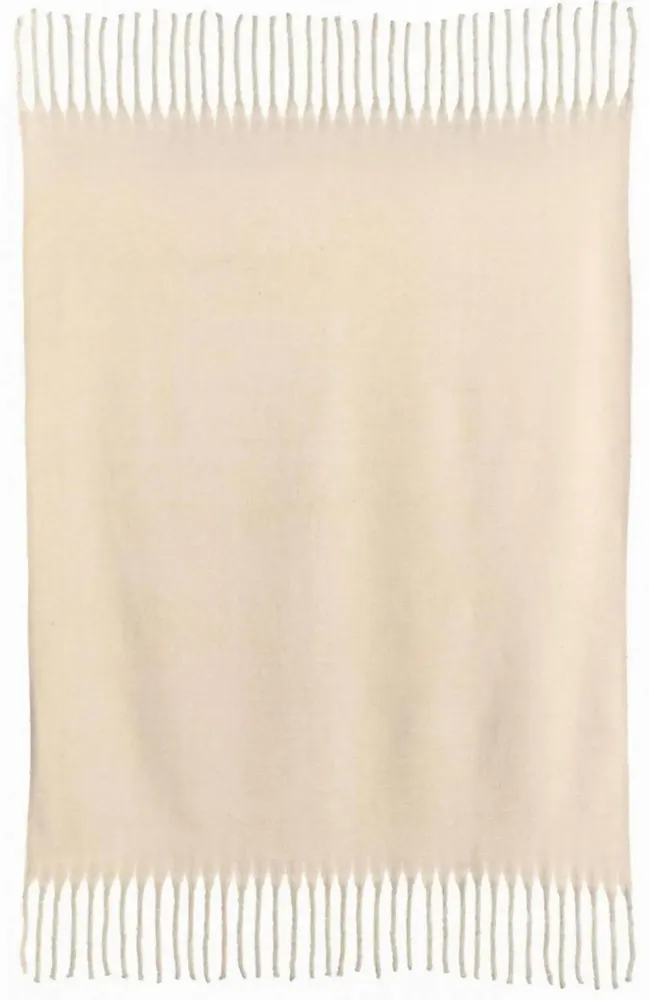 Plaids - Plaid uni recyclé Isabel Neige 130 x 160 - MAISON VIVARAISE - SDE VIVARAISE WINKLER