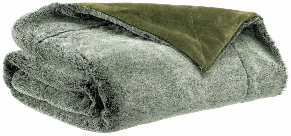 Throw blankets - Kinta Throw Blanket Olive 130 X 160 - MAISON VIVARAISE - SDE VIVARAISE WINKLER