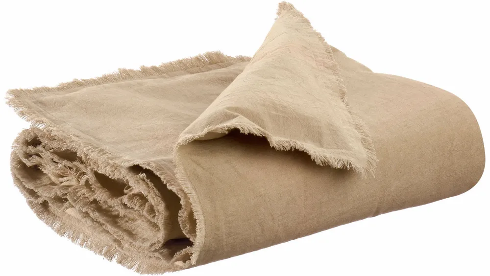 Linge de lit - Édredon uni Laly Galet 85 x 200 - MAISON VIVARAISE - SDE VIVARAISE WINKLER