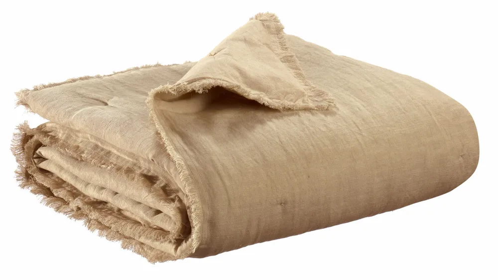 Plaids - Plaid uni Laly Galet 135 x 200 - MAISON VIVARAISE - SDE VIVARAISE WINKLER