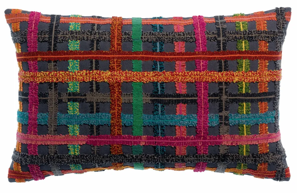 Cushions - Embroidered Cushion Soline Multico 30 X 50 - MAISON VIVARAISE - SDE VIVARAISE WINKLER