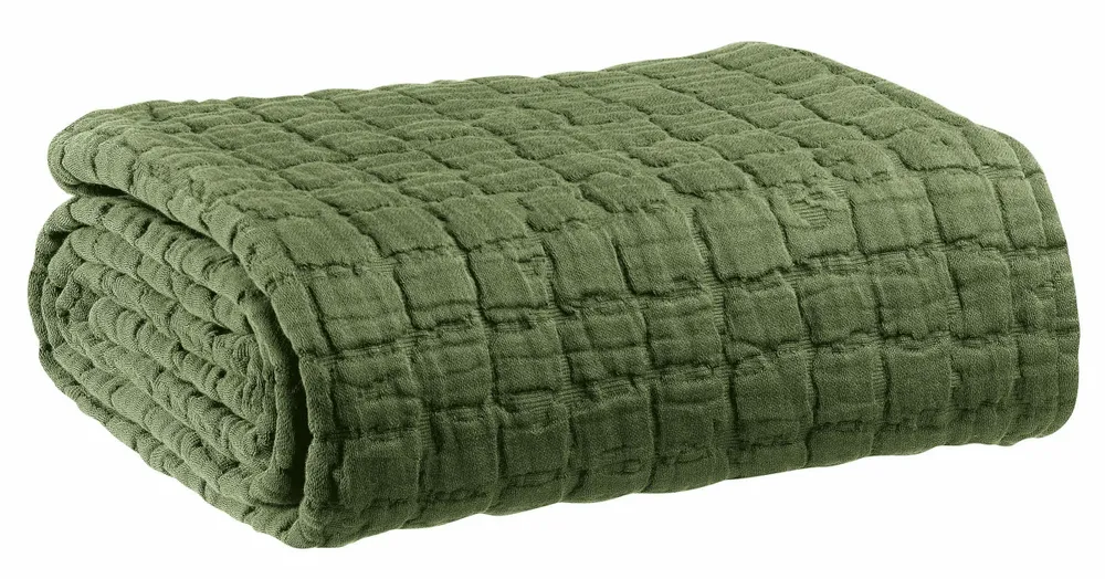 Linge de lit - Jeté de lit Swami Olive 240 x 260 - MAISON VIVARAISE - SDE VIVARAISE WINKLER
