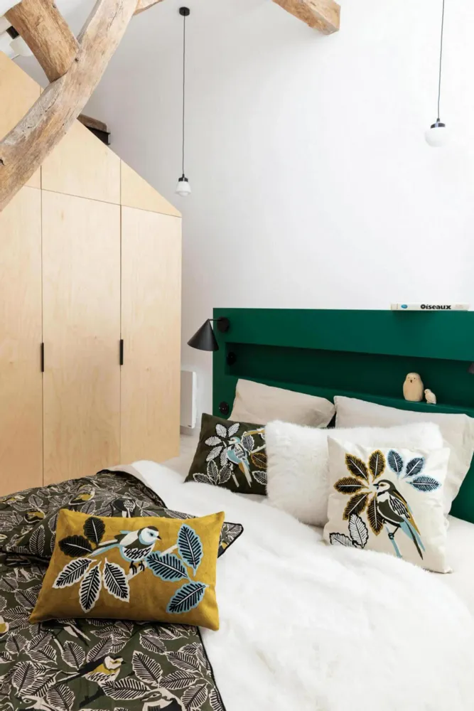 Throw blankets - Zazu Chambray blanket Olive 135 X 200 - MAISON VIVARAISE - SDE VIVARAISE WINKLER