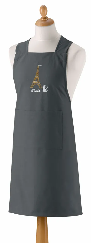 Tabliers de cuisine - Tablier de cuisine japonais recyclé Tour Eiffel Ombre 125 x 85 - MAISON VIVARAISE - SDE VIVARAISE WINKLER