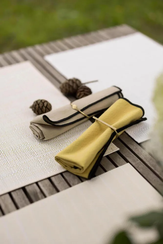 Napkins - Grace Recycled Table Napkin Badiane 40 X 40 - MAISON VIVARAISE - SDE VIVARAISE WINKLER