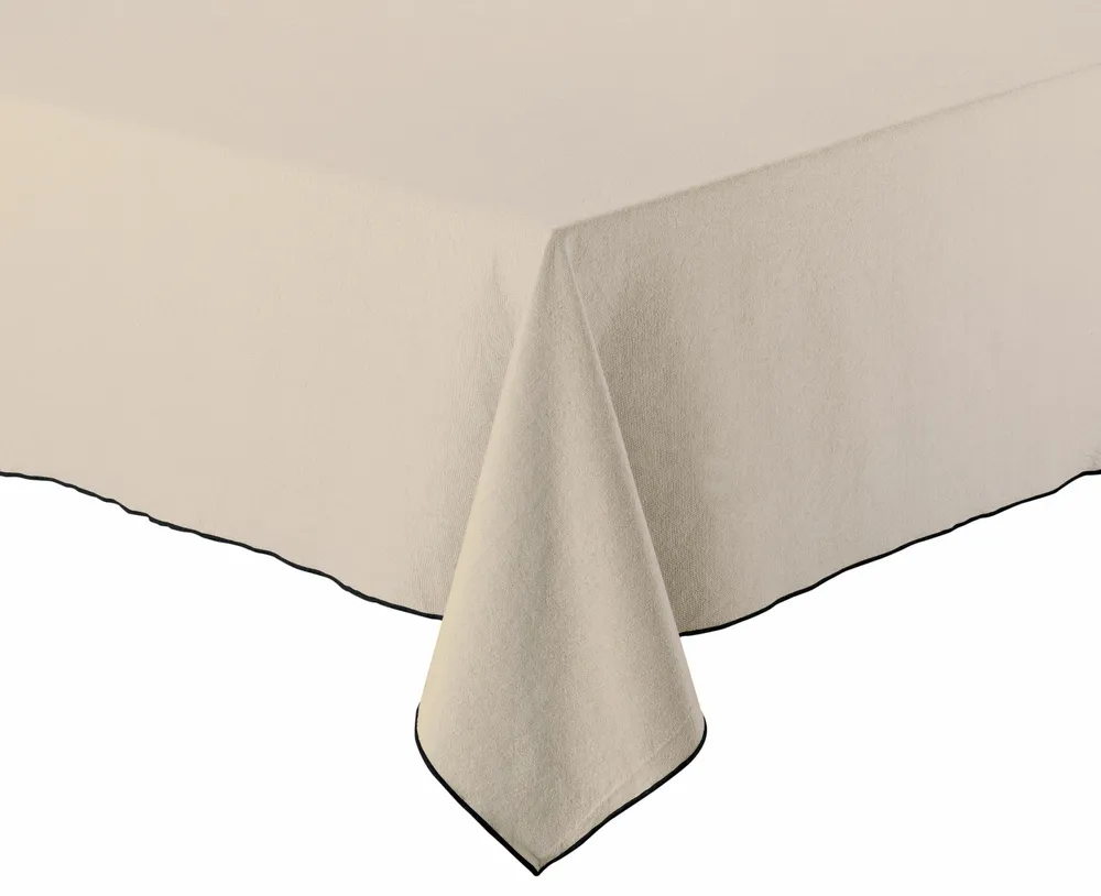 Table cloths - Recycled Tablecloth Grace Ficelle 140 X 250 - MAISON VIVARAISE - SDE VIVARAISE WINKLER