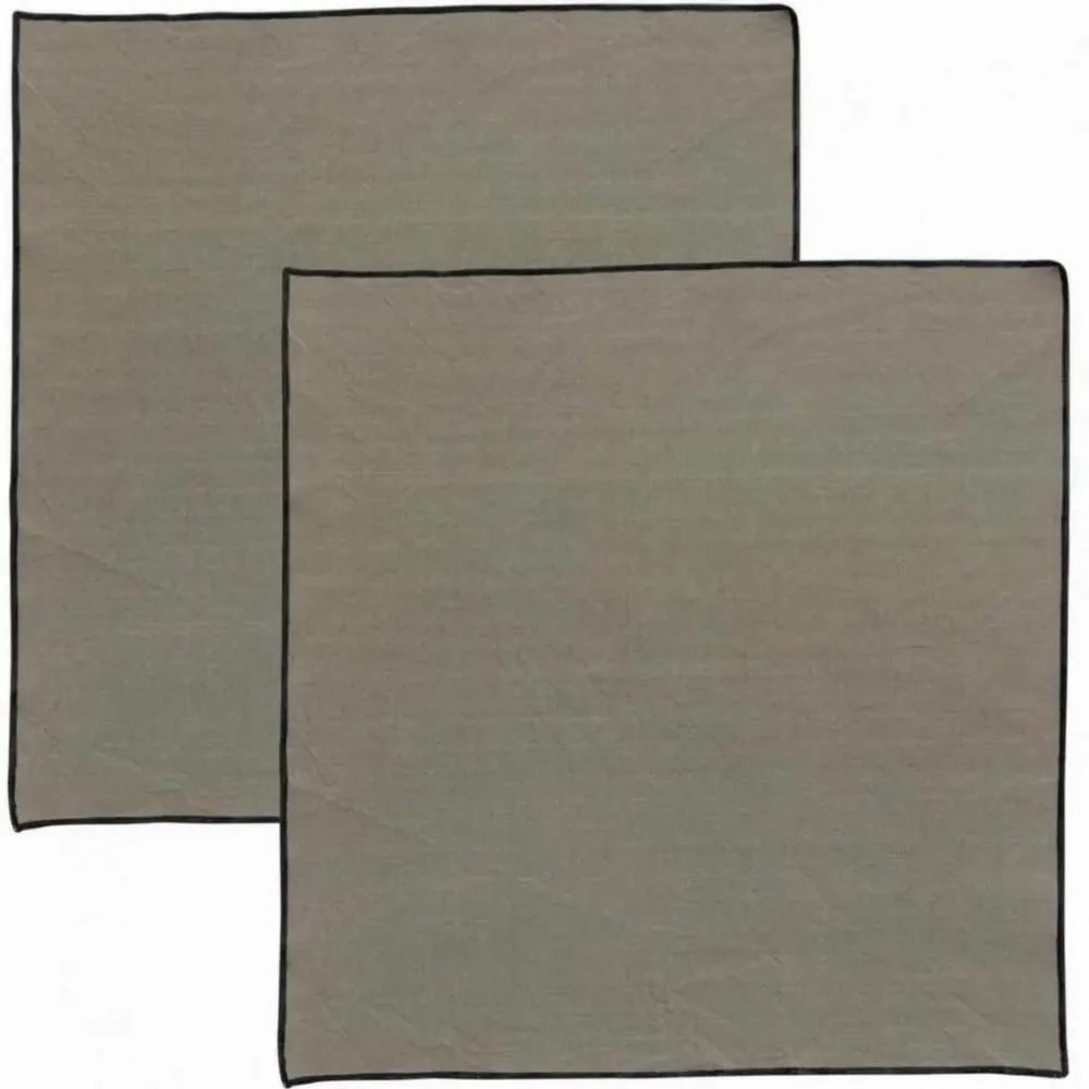 Serviettes - Serviette de table recyclée Grace Ombre 40 x 40 - MAISON VIVARAISE - SDE VIVARAISE WINKLER