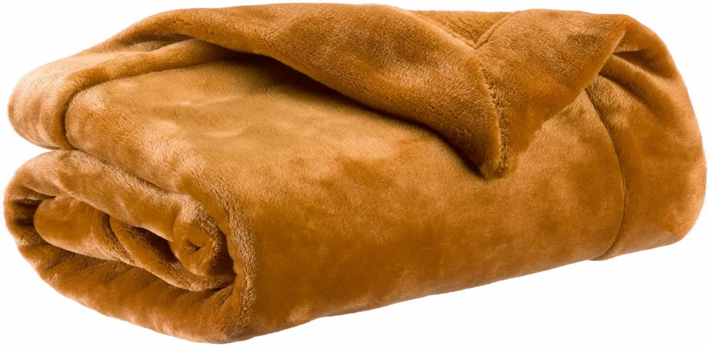 Throw blankets - Tender Throw Blanket Safran 150 X 200 - MAISON VIVARAISE - SDE VIVARAISE WINKLER