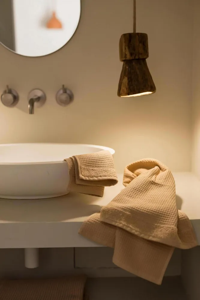 Bath towels - Recycled Bath Towel Abby Dragée 50 X 100 - MAISON VIVARAISE - SDE VIVARAISE WINKLER