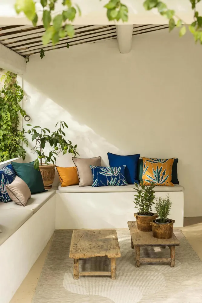 Cushions - Plain Outdoor Cushion Alga Bronze 30 X 50 - MAISON VIVARAISE - SDE VIVARAISE WINKLER