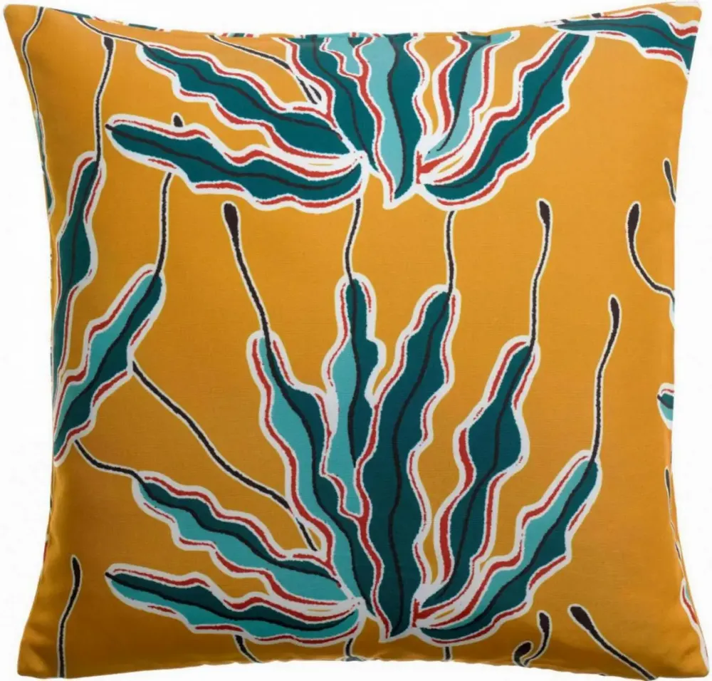 Coussins - Coussin imprimé Alga outdoor Bronze 45 x 45 - MAISON VIVARAISE - SDE VIVARAISE WINKLER