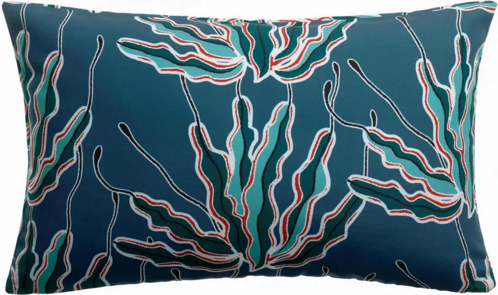 Cushions - Plain Outdoor Cushion Alga Indigo 40 X 65 - MAISON VIVARAISE - SDE VIVARAISE WINKLER