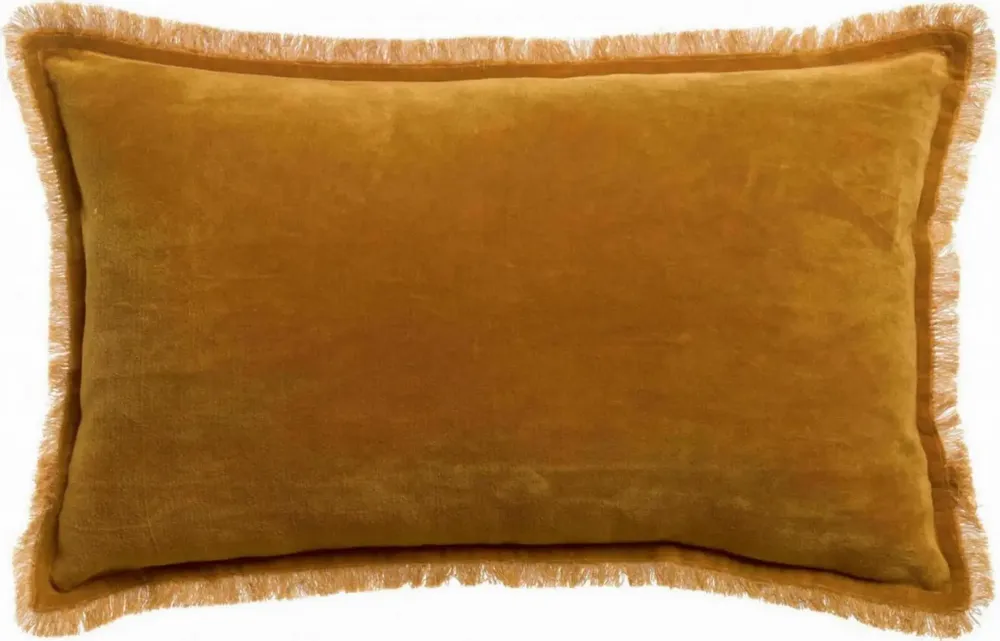 Coussins - Coussin uni Fara Safran 30 x 50 - MAISON VIVARAISE - SDE VIVARAISE WINKLER