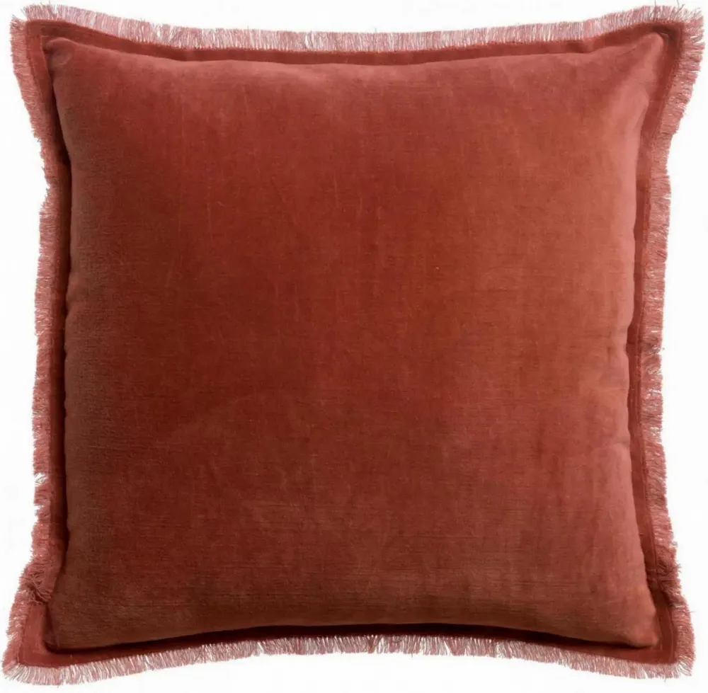 Coussins - Coussin uni Fara Sienne 45 x 45 - MAISON VIVARAISE - SDE VIVARAISE WINKLER